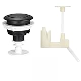 / FACAIIO Bouton de chasse d\'eau simple avec support de chasse d\'eau Brésilien pour réservoir Plastique ABS résistant à la rouille Facile à installer 65 x 55 x 38 mm pour modèles standard Argenté