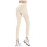 Leggings Anti-Cellulite Femme Push Up Legging Beige Tenues de Sport Sexy Pantalon Sudation Legging Plumi Femme Avis Beige S