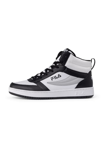 FILA Men's Rega Nf Mid Sneaker, Black White, 9.5 UK FILA Men's Rega Nf Mid Sneaker, Black White, 9.5 UK