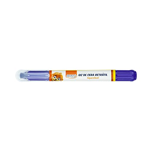 Giz de Cera Retrátil Aquarelável com 24 Cores, BRW