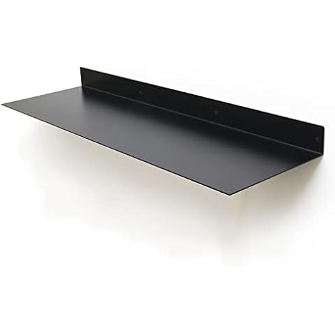 Floating Shelf Wall Mounted (11 inch x 36 inch) Heavy Duty Industrial Modern Steel, Black Cover