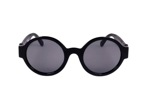 Sunglasses Moncler ML 0243 Atriom 01A Shiny Blac, Gunmetal Logo/Smoke Lenses2