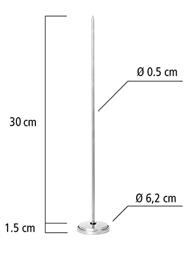 Lantelme 500°C Edelstahl Thermometer für Grill Ofen mit 30cm Sonde und Messingschraube zur Befestigung | Für Heißräuchern Holzbackofen Pizzaofen Backofen BBQ Smoker | Analog Garraum Temperaturmessung