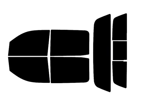 Rvinyl Window Tint Kit Compatible with Chevrolet Silverado 2014-2018 4 Door - Black 5% - Single Ply No Bubble Film - Do it Yourself Vehicle Complete