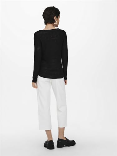 ONLY Damen Onlgeena Xo L/S KNT Noos Pullover,Schwarz (Black),36 (Herstellergröße: S)