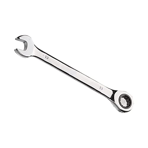 Vokenforu 13mm Ratchet Spanner, Ratcheting Combination Wrench, Hardened Chrome Vanadium Steel Open End Spanner Metric