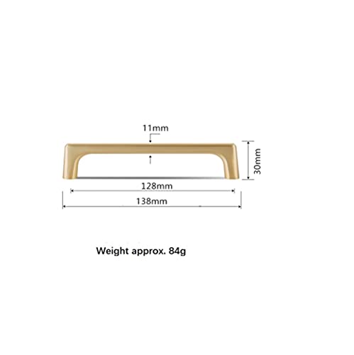 SYDARSYN Kitchen Cupboard Handles Brushed Brass Drawer Handles Cabinet Handles Kitchen Door Handles 128mm - Image 2