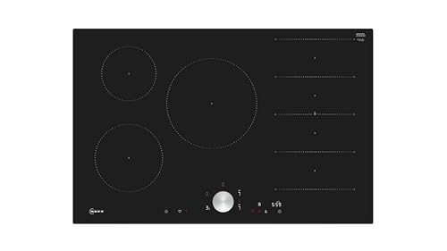 NEFF T68FTV4L0, N 90, Induktionskochfeld, autarkes Glaskeramik-Kochfeld 80 cm breit, Twist Pad, Flex...