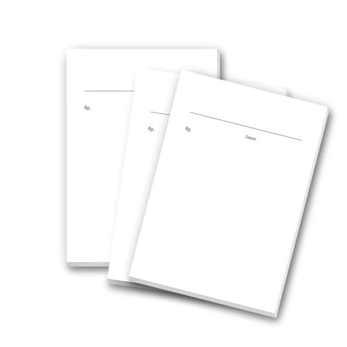 younikat 3er-Set Privatrezepte für Ärzte I DIN A6 I 50 Blatt Rezeptblock blanko neutral zum Abreißen I dv 636