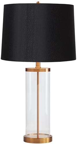 Lámpara de Mesa Moderna 26" Vidrio y Metal Negro miniatura 2
