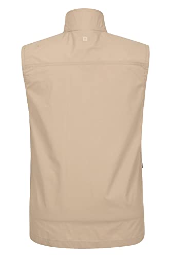Mountain Warehouse Trek II Mens Gilet - Light Body Warmer Jacket, Beige, S