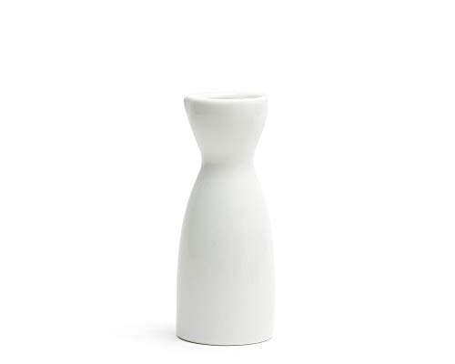 Japanbargain 2723, White Porcelain Sake Carafe Sake Bottle For Cold Sake And Hot Sake Microwave Safe, 4 Ounce #TOP4