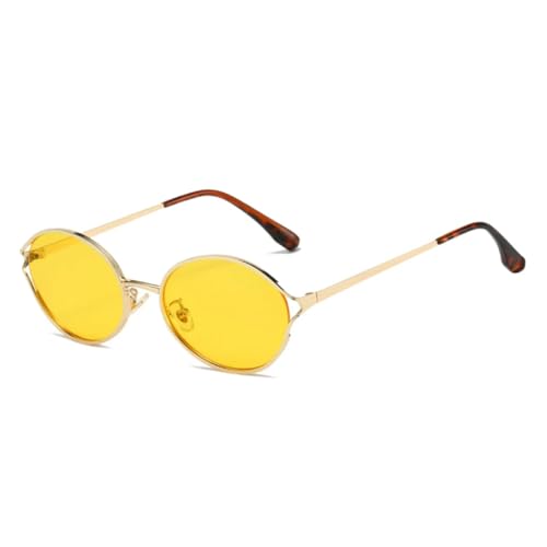Lunettes de soleil rondes rétro en métal unisexe style punk