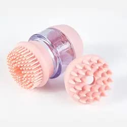 Dog Bath Brush, Pet Massage Brush, Dual Attachments, Cat Brush, Dog Cleaning And Grooming Brush, Soap And Shampoo Dispenser