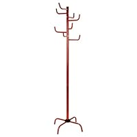 Mueblear 5123 Harp Shape Metal Coat Rack 36 x 180 cm red