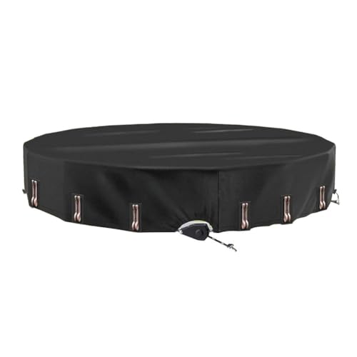 NiuLumea Cubierta redonda para piscina con trinquete patentado para un sistema de ajuste rápido, calefacción solar para piscinas sobre el suelo, 330 libras, tela Oxford, color negro