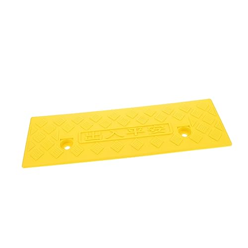 NIYANGLE rampa de umbral de Goma Auto rampa elevadora para caravanas Ruedas rampas para Coches rampa de Robots de Barrido de Goma Cojín de rampa de Robot de Barrido de Goma Caucho Yellow