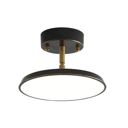Plafonnier industriel pour cuisine et salon, luminaire doré chic 20 cm