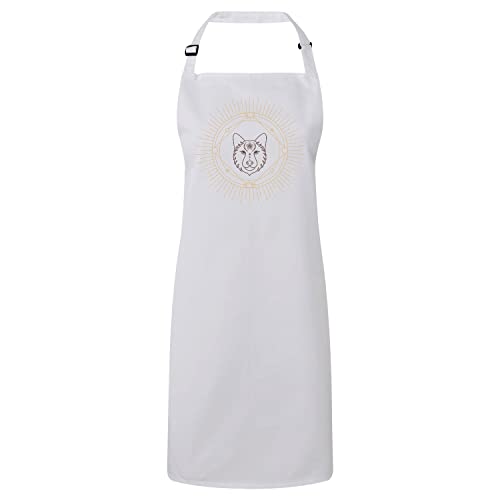 Tablier de cuisine signe astrologique chinois dessin horoscope blanc