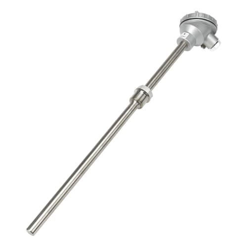 Termopar tipo K para 1100C con sonda de 450mm que garantiza mediciones estables en hornos