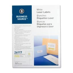 BSN26117 - Business Source Bright White Premium-Quality Shipping Labels