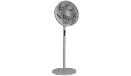 Bush 16inch Grey Pedestal Fan 3-Speed Oscillating Floor Desk Fan Remote 7355569