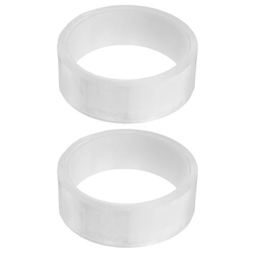 DINHEAROM 2Rolls Clear Caulk Tape Self Adhesive Sealing Strip Tapes for Windows and Doors Bath Sealant for Tub and Toilet for Smooth Surfaces Like Tiles