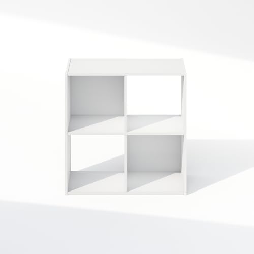 Librería de 4 cubos Furinno PELLI minimalista y resistente para dormitorio 5