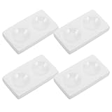 POPETPOP 4 Stück Keramik Reaktionsplatten aus Porzellan in Weiß für Laborprobenanalyse und Einfache Handhabung bei Chemischen Experimenten