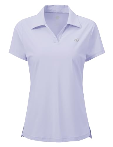 Polo Mujer Camiseta Mangas Cortas Deportes Corriendo Verano UPF50+ Golf Tops Morado-B XS