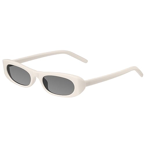 Image of mosanana Small Cat Eye Sunglasses for Women Y2k Retro Oval Narrow Cool Sun Glasses Shades MS52357