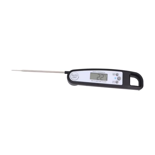 MUELODSIC Termómetro Digital Plegable Luminoso para Cocina Precisa y Extraíble para Carne y Barbacoa Diseño Compacto Negro Fácil Lectura de Temperatura