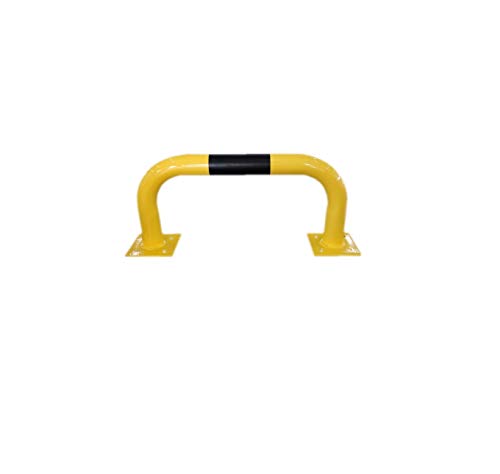 1A-Safety Rammschutzbügel RSB-2-IN, gleichmäßig gebogener Gütestahl, LxBxH: 750 x 76 x 350 mm, Gelb/Schwarz, Rammschutz, Unfallschutz, Sicherheitsbügel, Absperrung Cover