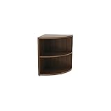 Lorell Essentials Corner Book Rack, 23.6" x 29.5" x 30.7", Walnut