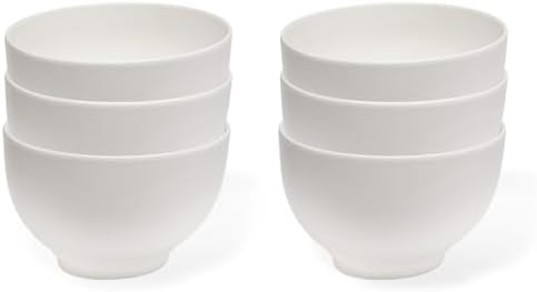 Villeroy & Boch vivo Basic White Bowl Set 6 Pieces 750 ml White, Dishwasher Safe, Microwave Safe, Bowls for Cereals, Salad or Soup, Snack Bowls, Food Bowls, Premium Porcelain