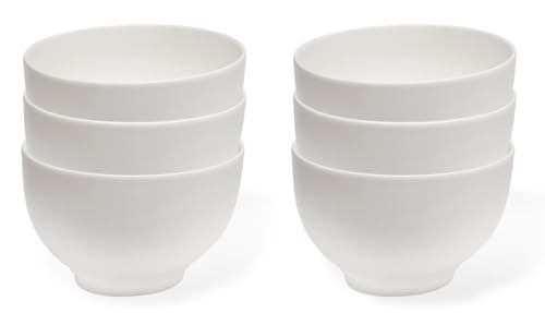 vivo by Villeroy & Boch – Basic White Bowl Set 6 Pieces 750 ml White, Dishwasher Safe, Microwave Safe, Bowls for Cereals, Salad or Soup, Snack Bowls, Food Bowls, Premium Porcelain