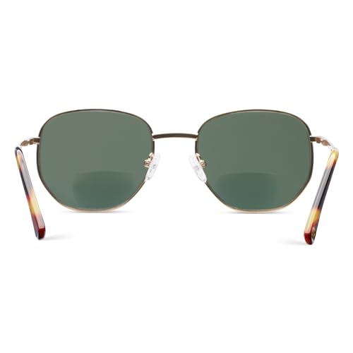 Image of Peepers by PeeperSpecs Positano Bifocal Sunglasses Aviator, Black, 1.50 + 1.5