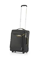American Tourister Applite 4 Eco Upright TSA Suitcase, Black/Mustard, 50 cm