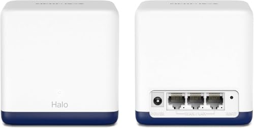 Image of Mercusys TP-Link Halo H1900G(2-pack) Dual Band AC1900Mbps WiFi Mesh Router, 2 Pieces with Coverage up to 350㎡, 3 Gigabit Ethernet Ports, Router and Access Point Mode, Parental Control