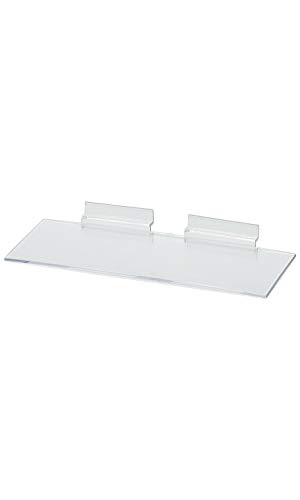 Sswbasics Clear Plastic Shelves For Slatwall - 10”L X 4”W - Pack Of 5 #TOP5