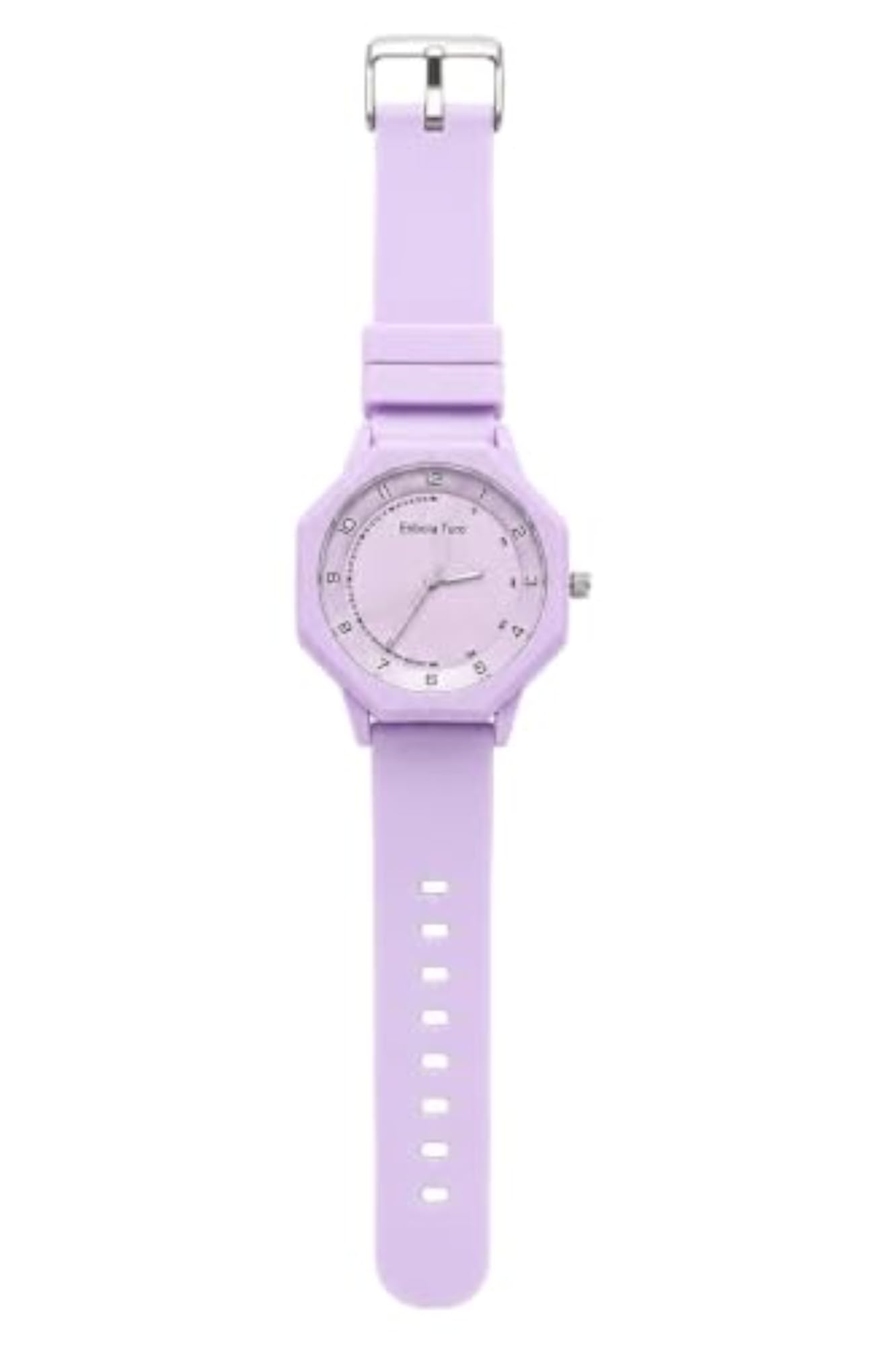 Women's Lavender Analog Quartz Wrist Watch with Silicone Strap