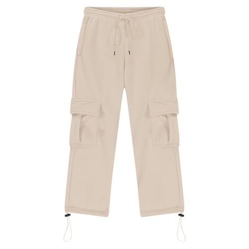 Cargo Sweatpants for Teen Boys Elastic Waist Drawstring Sweat Pants Kids Loose Active Workout Joggers with Pockets3