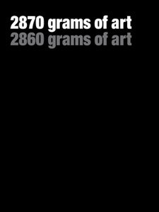 Preisvergleich Produktbild 2780 Grams of Art: édition bilingue (français / anglais)