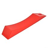 Deskbloom Silicone Deadlift Wedge Barbell Plate Lifting Accessory with Anti-Slip Bottom for Easy Loading and Unloading of Weight Plates in Gym Strength Training(Red)
