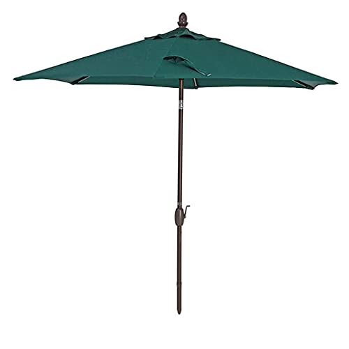 Sun parasol inclinable con botón de pulso y varilla de aluminio azul