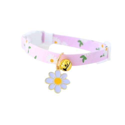 ペット用 airtagケース gps 猫 小型犬 首輪 エアタグケース キャット 小動物 迷子 紛失防止 シリコン 追跡 保護カバー 鈴付き 調節可能 猫用首輪 首輪 子犬首輪 デージーの花柄 鈴付き 猫型バックル 調節可能 可愛い ペット首輪 おしゃれ