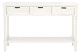 Safavieh Home Collection Landers Distressed 3-Drawer Console Table CNS5711A, Distrssed White