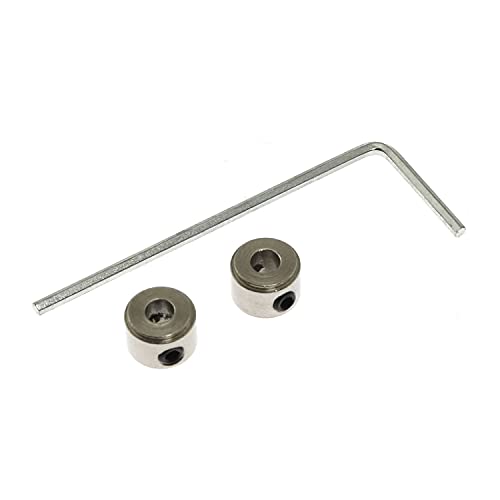 Maxmoral 30Pcs 1/8'' Plated Landing Gear Stopper Set Wheel Collar 8X3.1Mm / 0.3''X 0.12'' Remote Control Aircraft Replacement Rc Airplane Model Aircraft #TOP1