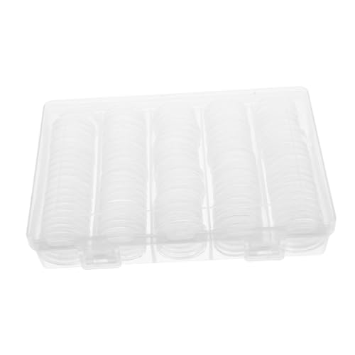 Boîte de rangement transparente et capsules de protection pour collection