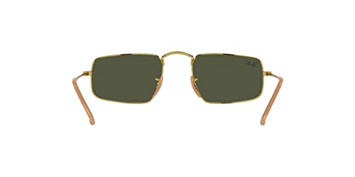 Ray-Ban Unisex RB3957 Julie Rectangular Sunglasses, Legend Gold/Green, 49 mm - image 6